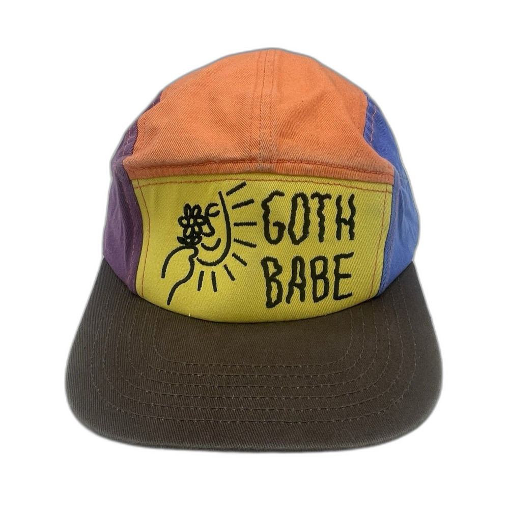 Goth Babe Color Block 5-Panel Hat Strapback Cap